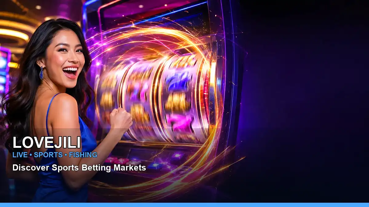 LOVEJILI free spins slot games featuring an adult Filipina casino host with a vivid composition